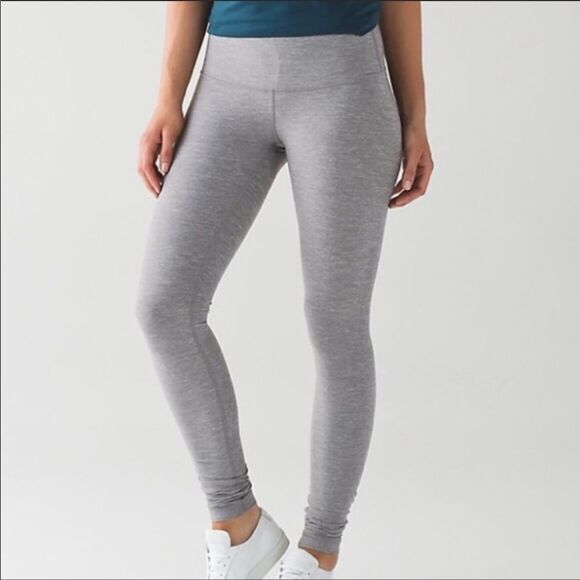 lululemon athletica Pants - Lululemon Wunder Under Gray Leggings size 6